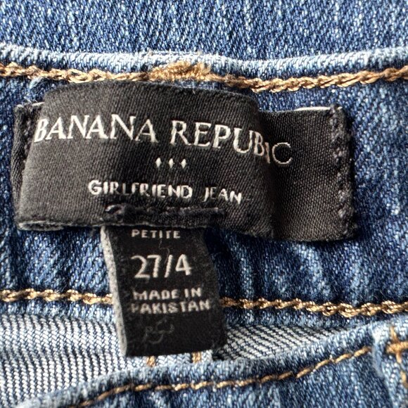 EUC Banana Republic Factory Girlfriend Cropped Mid-Rise Jean in Dark Wash - Picture 9 of 10